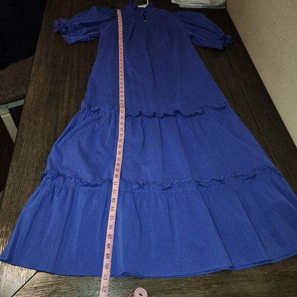Tuckernuck Pomander Place Azure Blue Selena Maxi Dress NWT Med - Picture 2 of 8